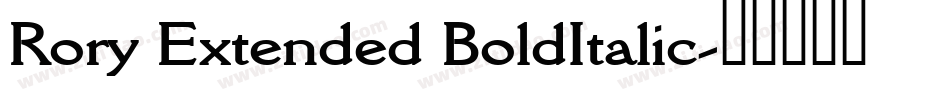 Rory Extended BoldItalic字体转换
